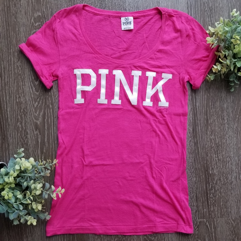 PINK Victoria's Secret Logo Short Sleeve Tee